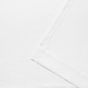 Bella Winter White Solid Sheer Hidden Tab / Rod Pocket Curtain, 54 in. W x 84 in. L (Set of 2)