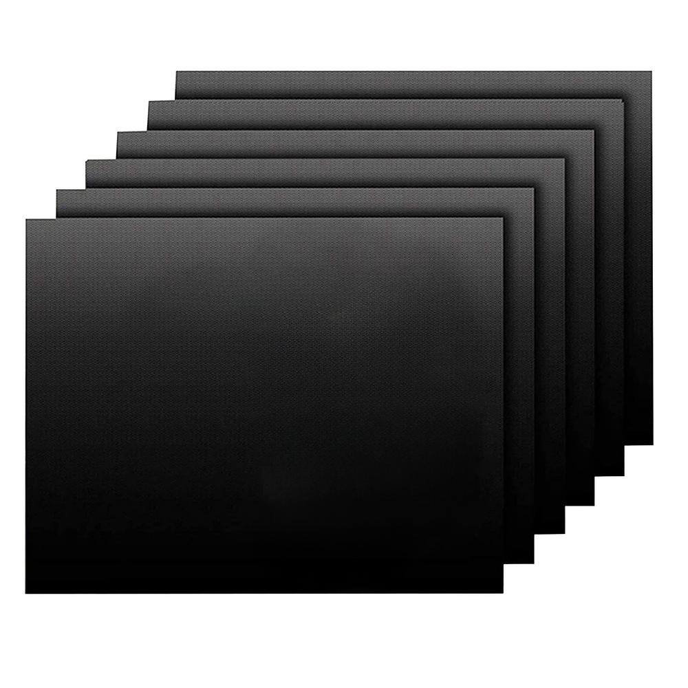 Angel Sar 15.75 in. x 13 in. NonStick BBQ Grilling Mat, (Set of 6