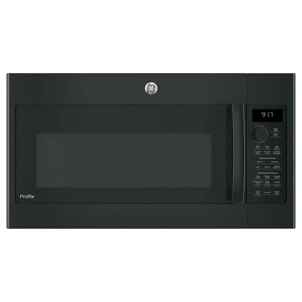 GE Profile 1.7 cu. ft. Over the Range Convection Microwave in Black