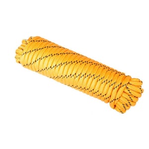 50 ft. x 1/2 in. Yellow Diamond Braid Polypropylene Heavy-Duty Utility Rope