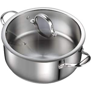 Classic 7 qt. Round Stainless Steel Dutch Oven with Glass Lid