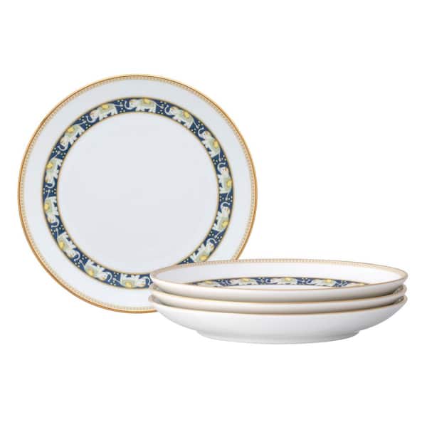 Tusker Garden 6.25 in. (Multi) Porcelain Bread and Butter/Appetizer Plates, Set of 4