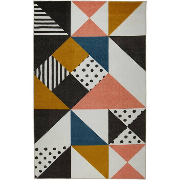 Mohawk Home Geo Art Ivory 8 ft. x 10 ft. Geometric Area Rug