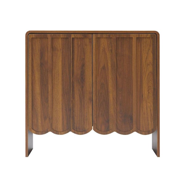 Walnut 31. 49in. W Wood Storage Cabinet Buffet Sideboard