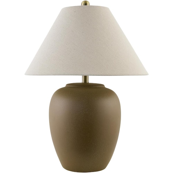 Livabliss Bastille 18 in. H x 25 in. W Cottage Accent Table Lamp, Brown