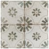 Merola Tile Kings Blume Sage 17-5/8 in. x 17-5/8 in. Ceramic Floor and ...