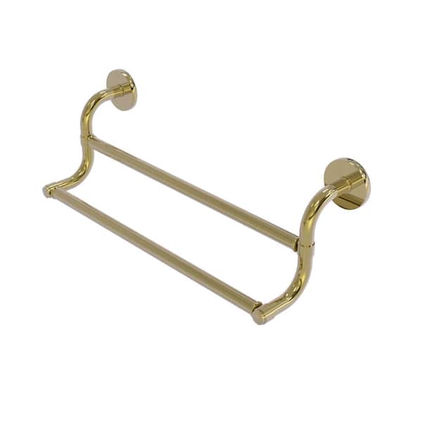 Allied Brass Remi Collection 24 in. Wall Mounted Double Towel Bar in Unlacquered Brass