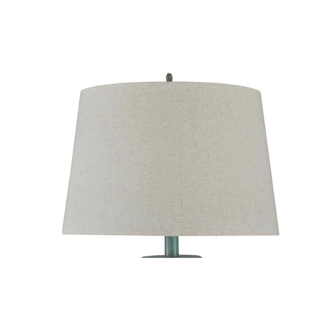 Avignon Blue and White 64" 3-Way Floor Lamp with Fabric Shade