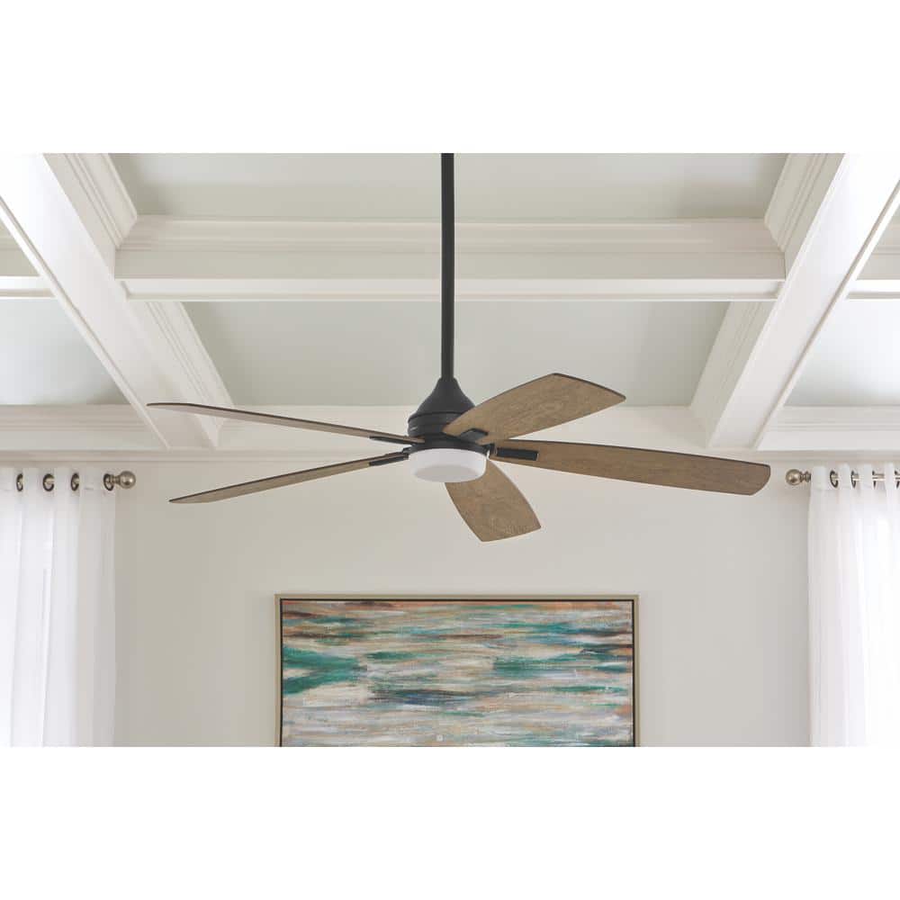 UPC 840059608037 product image for Beckford 52 in. Indoor Matte Black Ceiling Fan with Adjustable White Integrated  | upcitemdb.com