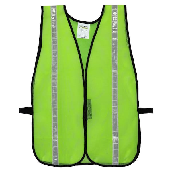 Cordova High Visibility Lime Green Mesh Safety Vest (One Size Fits All)