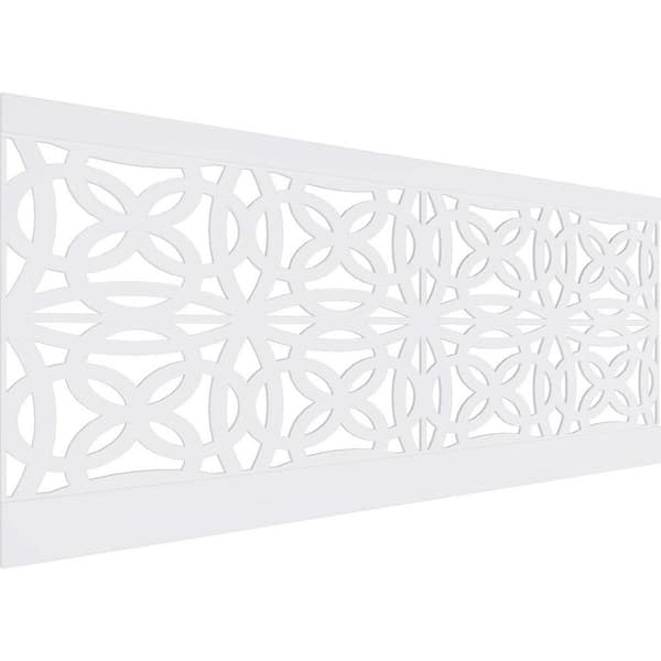 Ekena Millwork 40 in. H x 94-1/2 in. W 26.24 sq. ft. Baytown PVC Wainscot Paneling Kit
