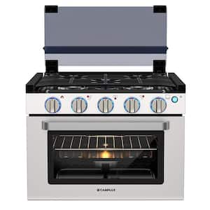 18 in. 1.27 cu. ft. RV Gas Range with 3-Burners in Stainless Steel