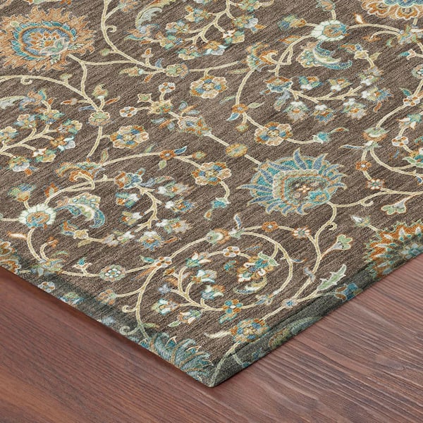 Chantille Machine Washable Indoor/Outdoor Abstract ACN2758 Coffee 2 ft. x 3 ft. Accent Rug