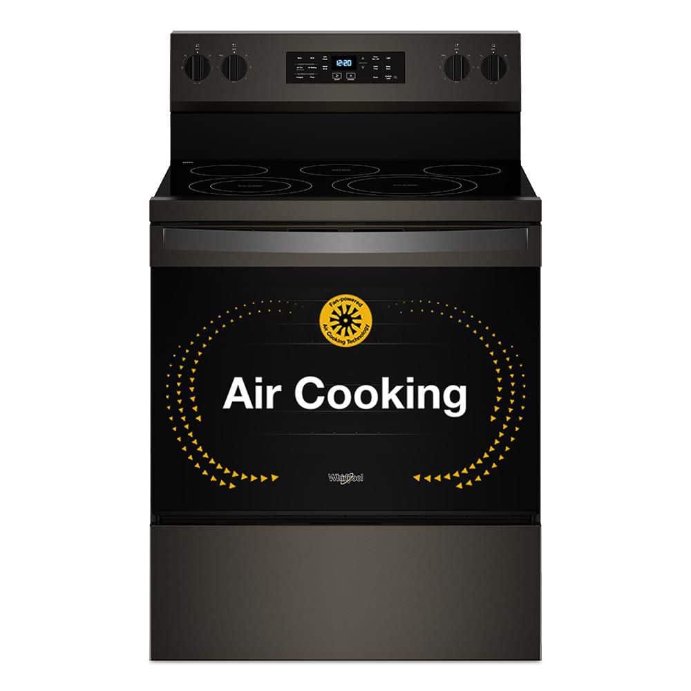 30 in. 5 Element Freestanding Electric Range in Black Stainless with Air Cooking Technology price history on PriceWatchPro