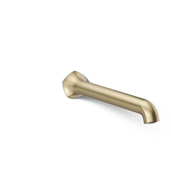 KOHLER Occasion Wall-Mount Bath Spout With Straight Design 12 in. in Vibrant French Gold
