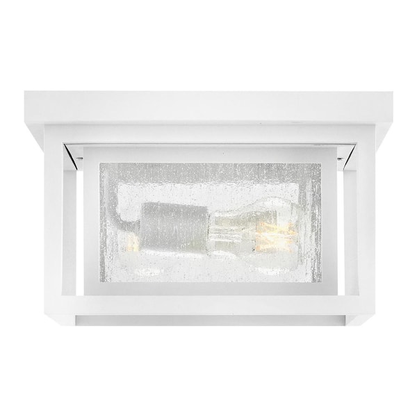 HINKLEY - Republic 11.0 in. 2-Light Textured White Flush Mount