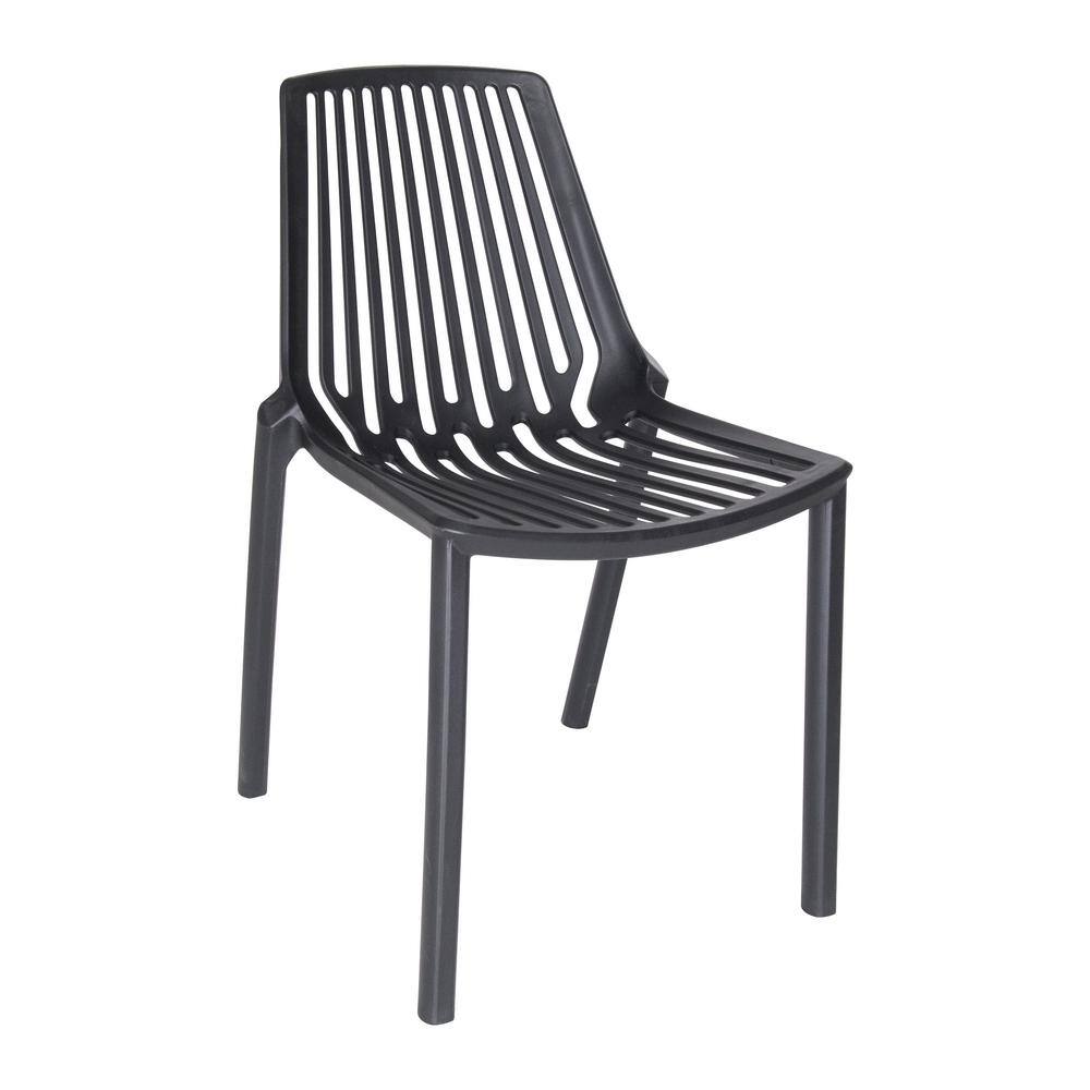 Leisuremod Acken Black Plastic Dining Chair ACK18BL The Home Depot