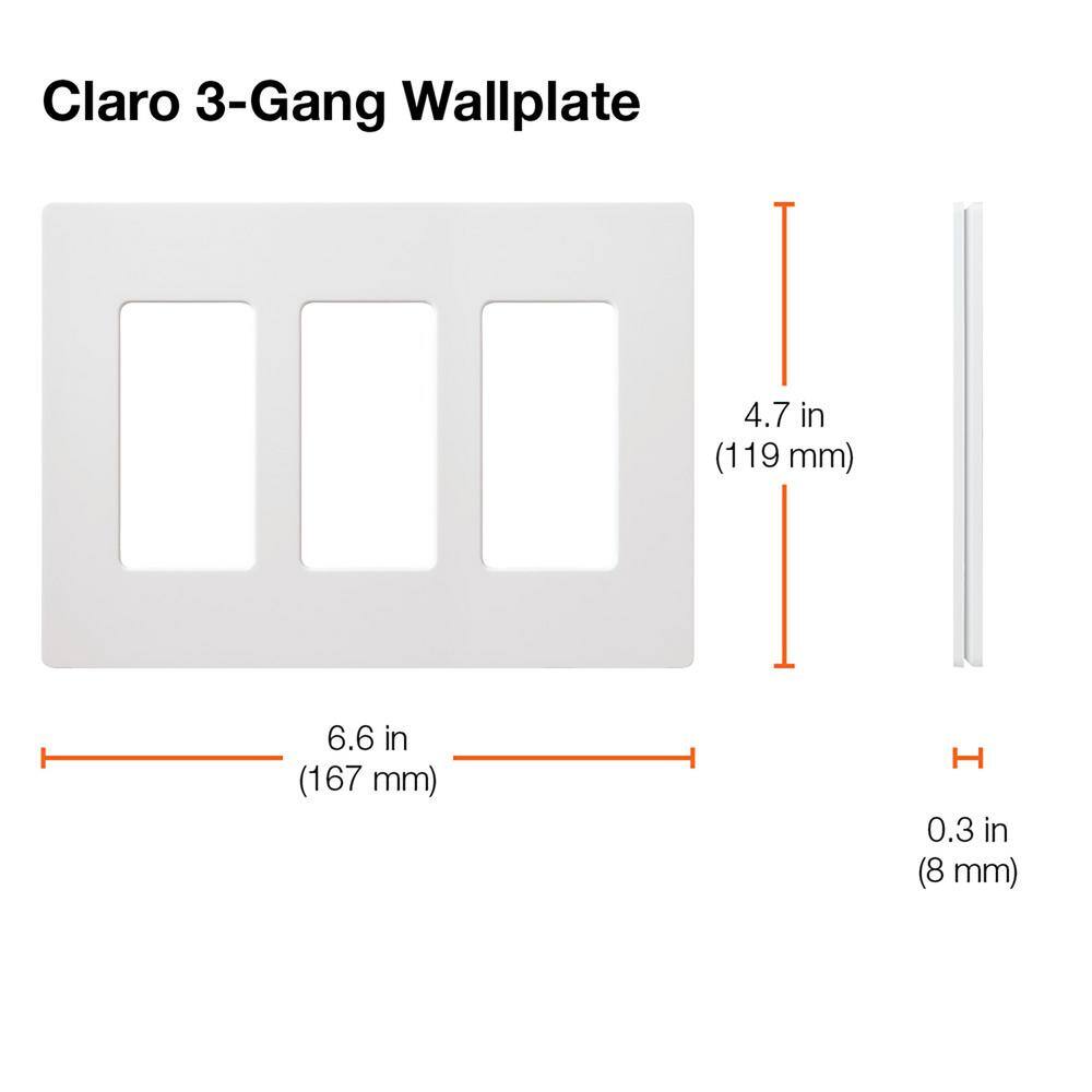 Satin Biscuit 3-Gang Decorator Wall Plate