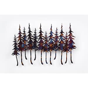 Metal 3D Flamed Forest
