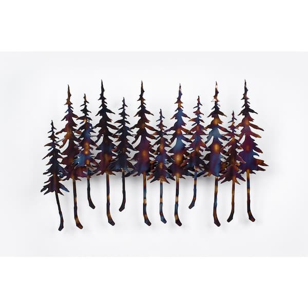 Metal 3D Flamed Forest