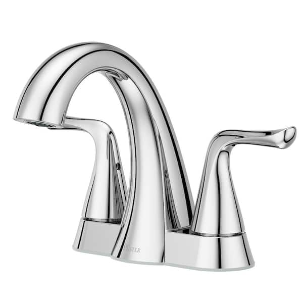 Pfister Willa 4 in. Centerset Double Handle Bathroom Faucet in Polished Chrome