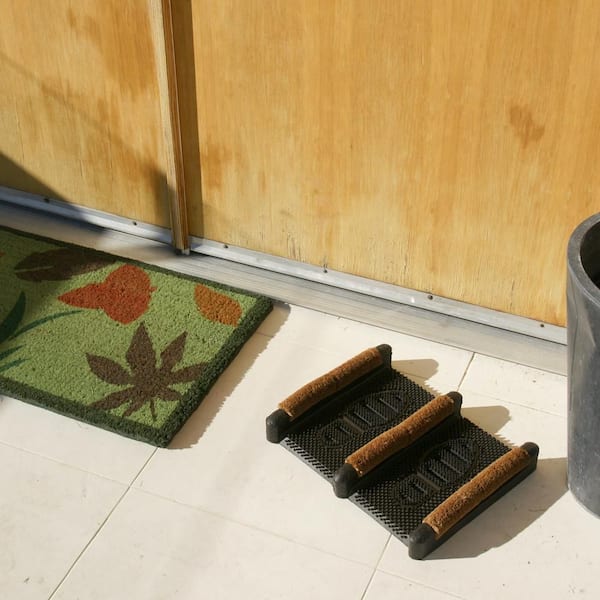 J&V TEXTILES Wet & Dry Shoe Cleaning 18 in. x 32 in. Bronze Rectangular  Door Mat WETDRY BRONZE - The Home Depot