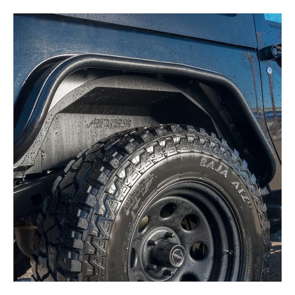 Aries Jeep Inner Fender Liners for Jeep Fender Flares Wrangler JL Front and  Rear, Powder-Coated Aluminum (2-Pairs) 2500650 - The Home Depot