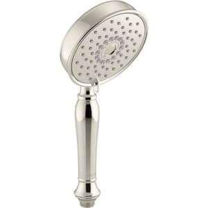 Bancroft 3-Spray 5.2 in. Triple Wall Mount Handheld Shower Head in Vibrant Polished Nickel