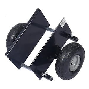 Ami 600 lbs. 10 in. Pneumatic Wheels Panel Dolly in Black