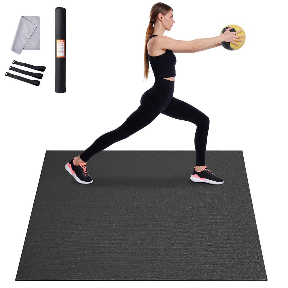 Exercise Mat 6 x 4ft. Non Slip High Density Premium Yoga Mat for Men & Women Fitness Mat with Bag & Carry Strap