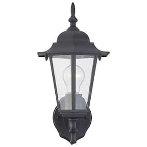 1-Light Industrial Style Metal Matte Black Wall Sconce