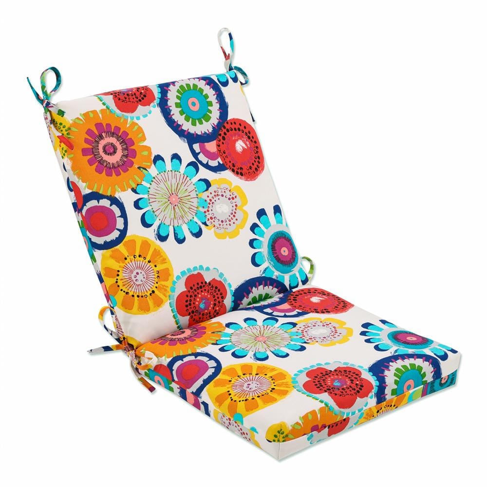 Crosby Floral Confetti Outdoor Chair Cushion with Ties