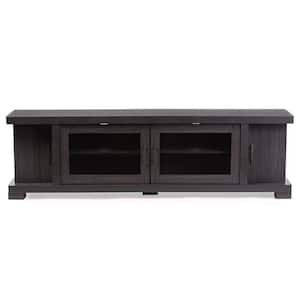 Viveka 70 in. Dark Brown Wood TV Stand Fits TVs Up to 78 in. with Cable Management