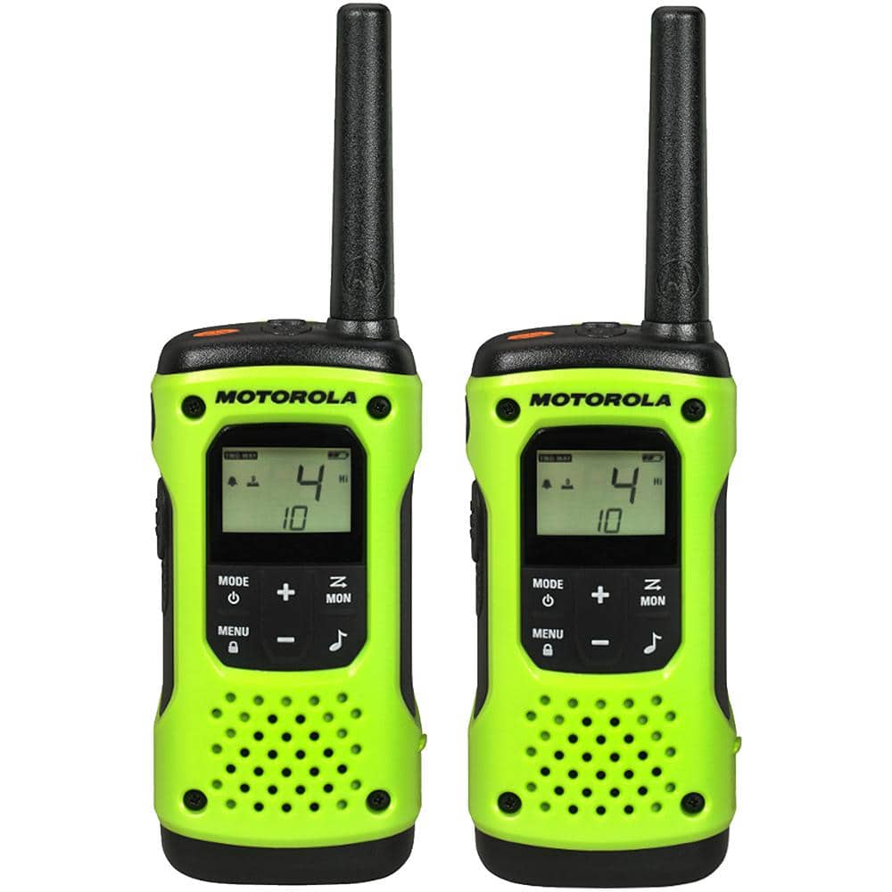 shampoo blod Normalisering MOTOROLA Talkabout T600 Rechargeable Waterproof 2-Way Radio, Green (2-Pack)  T600 - The Home Depot