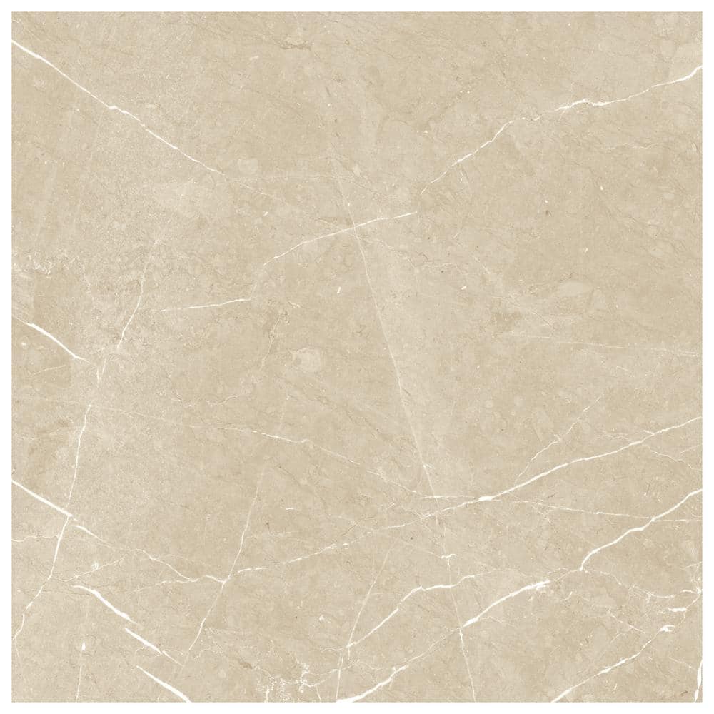 Signet Crema Beige 8 in. x 0.35 in. Marble Look Satin Porcelain Floor and Wall Tile Sample price history on PriceWatchPro