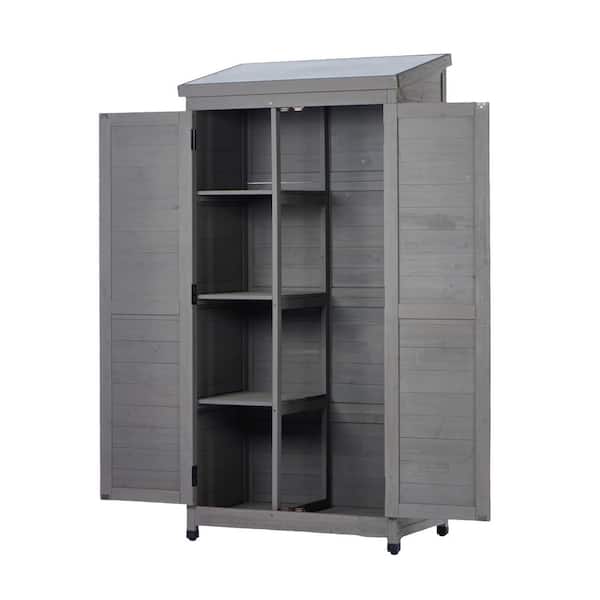 GOGEXX 2.8 ft. W x 1.7 ft. D x 5.6 ft. H Wood Shed Tall Vertical