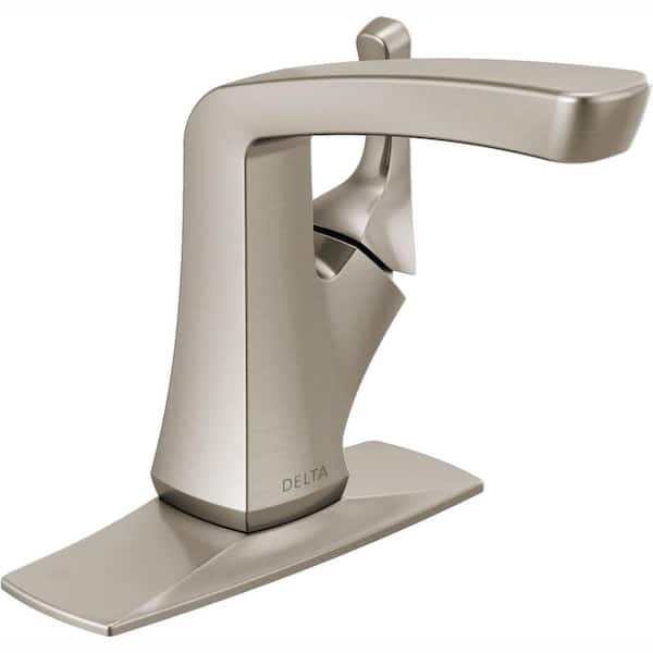 Delta Vesna Single Handle Single Hole Bathroom Faucet in SpotShield Brushed Nickel