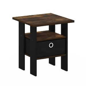 Tidur Amber Pine/Black 16 in. W Nightstand