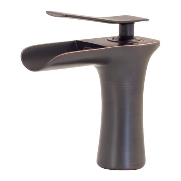 Novatto Vandy Single Hole Single-Handle Waterfall Bathroom Faucet in Oil Rubbed Bronze