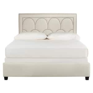 Solania White/Cream Queen Bed