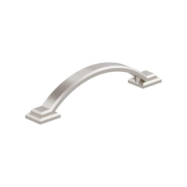 Amerock Sheffield 3-3/4 in. Center-to-Center Traditional Satin Nickel Arch Cabinet Pull