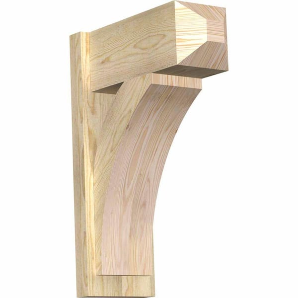 Ekena Millwork 8 in. x 26 in. x 18 in. Douglas Fir Thorton Craftsman Rough Sawn Outlooker