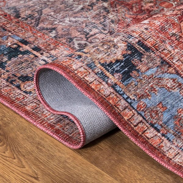 Lola Terracotta 8 ft. 11 in. x 12 ft. Medallion Polypropylene Area Rug