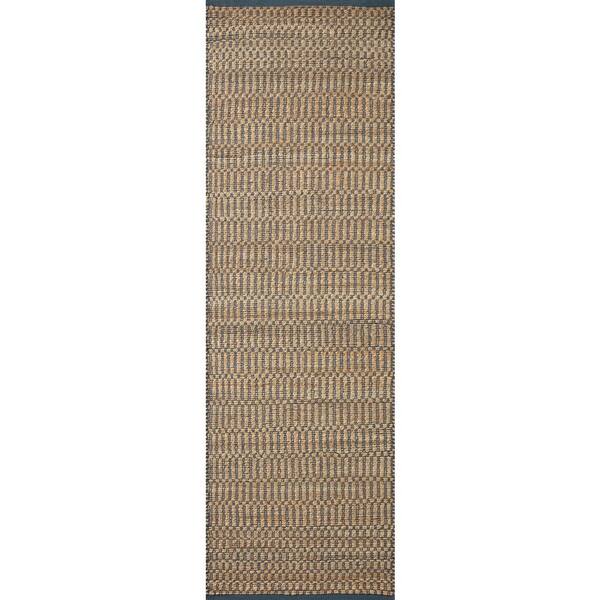 Colton 2 ft. 6 in. x 8 ft. Natural / Navy Contemporary Runner Rug