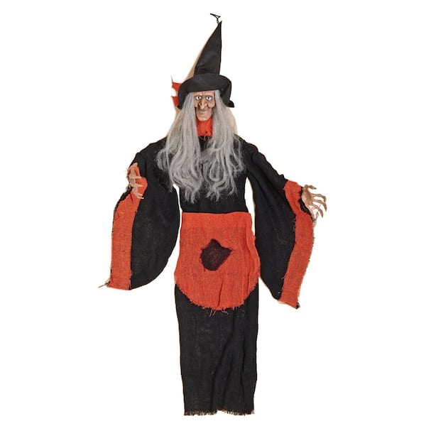 Unbranded 36 in. Orange Hanging Witch