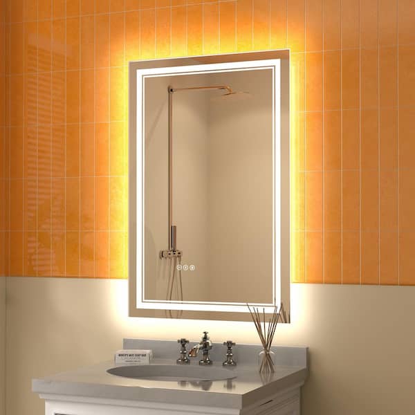 Staykiwi 36 in. W x 28 in. H Rectangular Frameless Anti-Fog