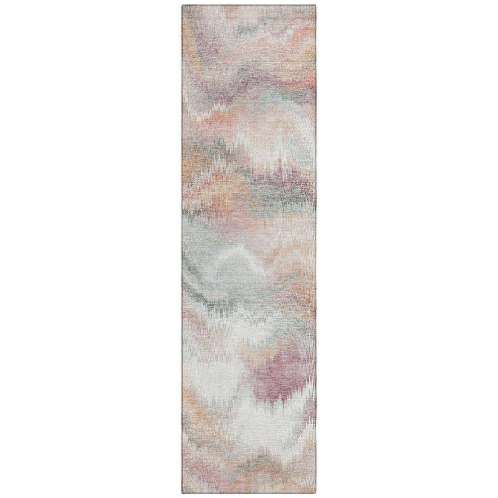 Peach Abstract Rug Addison Rugs Chantille Machine Washable Indoor/Outdoor Abstract ACN2258 ...