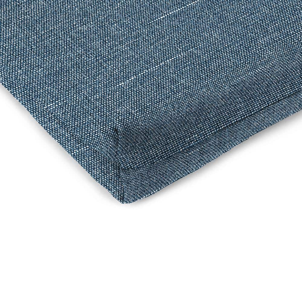 Tory Denim Blue Rectangular Outdoor Chair Pad Cushion