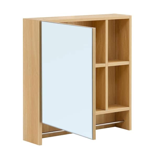 22 in. W x 21.6 in. H Rectangular MDF Medicine Cabinet with Mirror