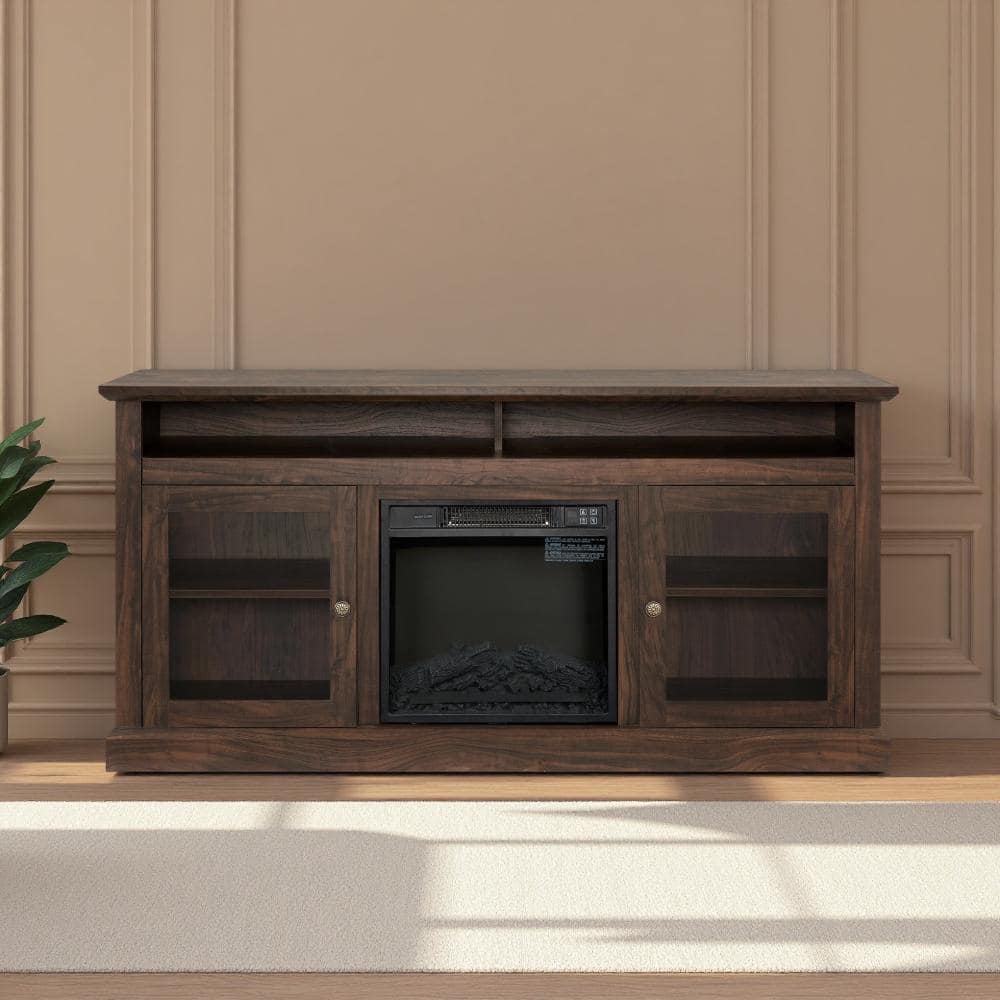 60 inch Fireplace TV Stand for TVs Up to 65 inch with 18 inch Electric Fireplace Insert, Remote Control,1400 W,4777 BTU price history on PriceWatchPro